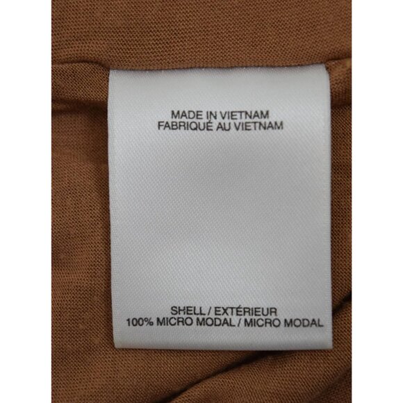 HELMUT LANG JERSEY LAYERED TAN MIDI SKIRT - Picture 8 of 8